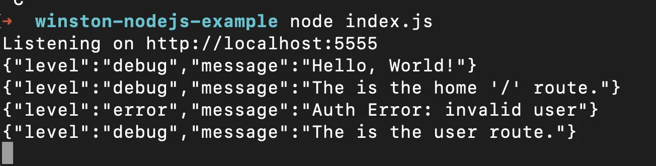 Nodejs express error route